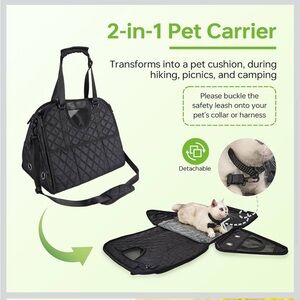 •MOYSOON  Fully Opening Cat Soft-Sided Carrier Zipper 3 Pockets Up to 16 Lbs